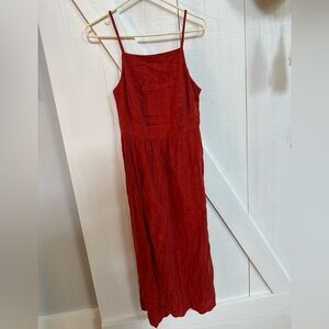 Old Navy Red/Rust Spaghetti Strap Dress